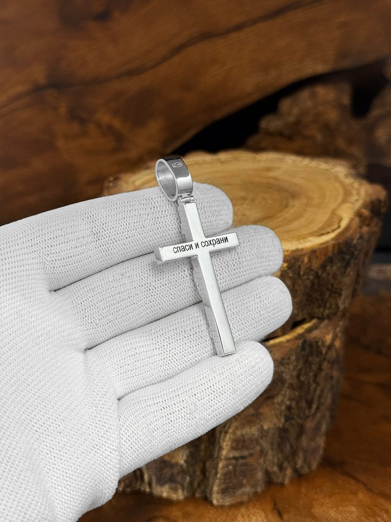 Серебряный крест - кр136